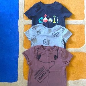 Art Class and Cat & Jack Toddler Boy 3-Pieces T-shirts Bundle in 2T